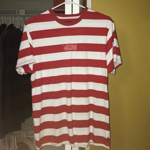 Vans red stripped t-shirt